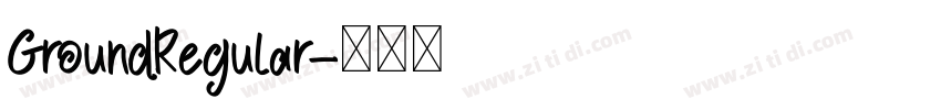 GroundRegular字体转换