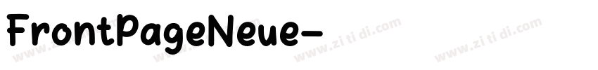 FrontPageNeue字体转换
