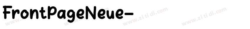 FrontPageNeue字体转换