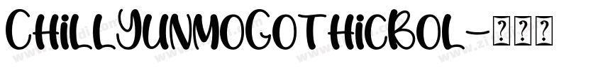 ChillYunmoGothicBol字体转换