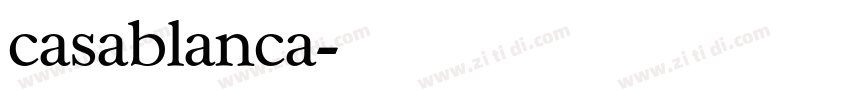 casablanca字体转换