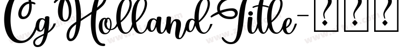 CgHollandTitle字体转换