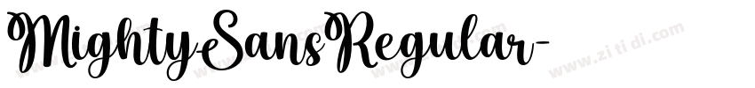 MightySansRegular字体转换