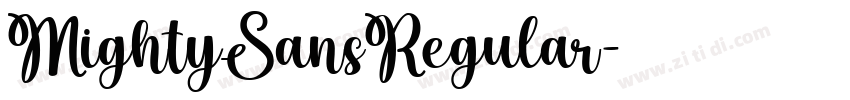MightySansRegular字体转换