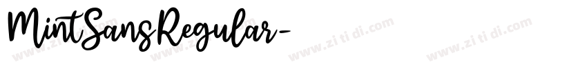 MintSansRegular字体转换