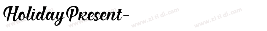 HolidayPresent字体转换