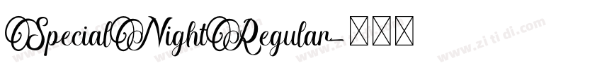 SpecialNightRegular字体转换