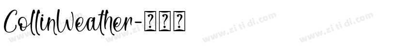 CollinWeather字体转换