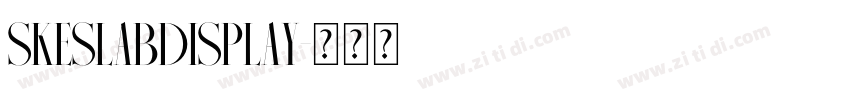 skeSlabDisplay字体转换
