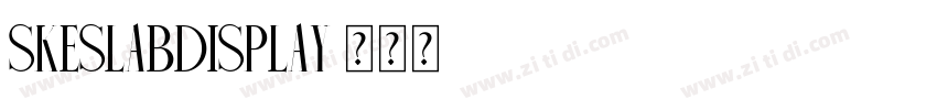 skeSlabDisplay字体转换