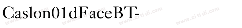 Caslon01dFaceBT字体转换