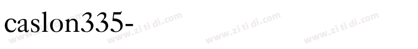 caslon335字体转换