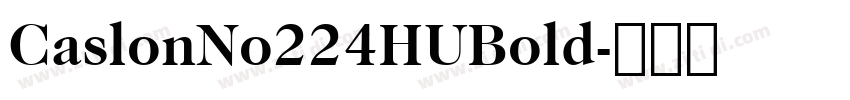 CaslonNo224HUBold字体转换