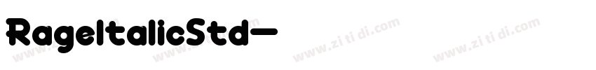 RageltalicStd字体转换