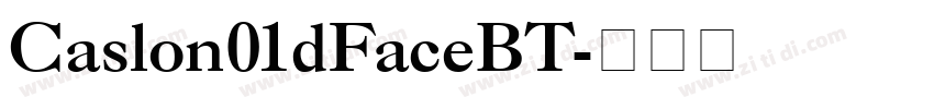Caslon01dFaceBT字体转换