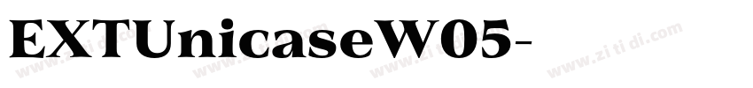 EXTUnicaseW05字体转换