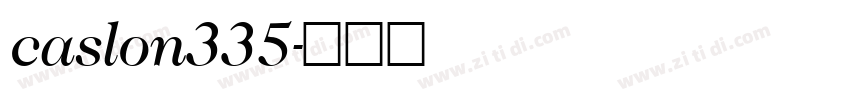 caslon335字体转换