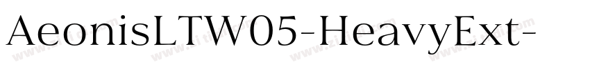 AeonisLTW05-HeavyExt字体转换