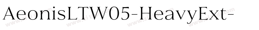AeonisLTW05-HeavyExt字体转换