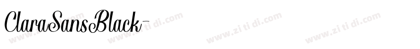 ClaraSansBlack字体转换