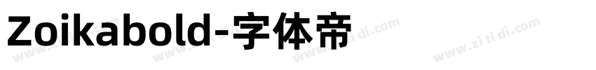 Zoikabold字体转换