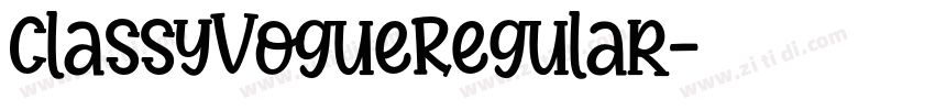 ClassyVogueRegular字体转换