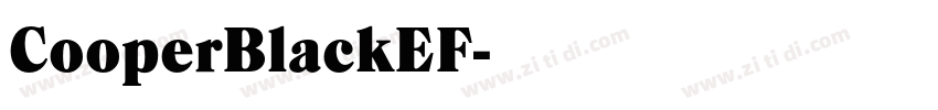 CooperBlackEF字体转换