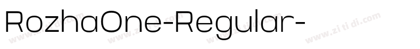 RozhaOne-Regular字体转换