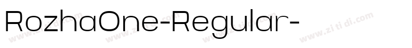RozhaOne-Regular字体转换