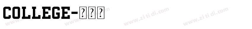 COLLEGE字体转换