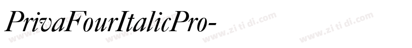 PrivaFourItalicPro字体转换