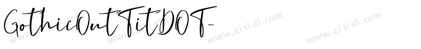 GothicOutTitDOT字体转换