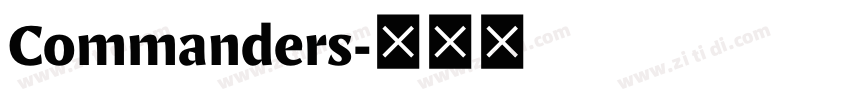 Commanders字体转换