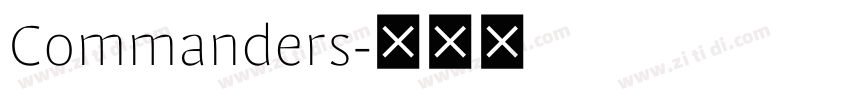 Commanders字体转换
