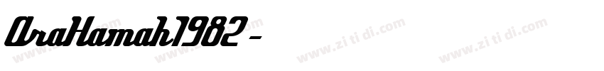 AraHamah1982字体转换 AraHamah1982字体转换