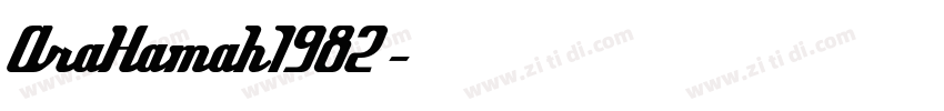 AraHamah1982字体转换 AraHamah1982字体转换