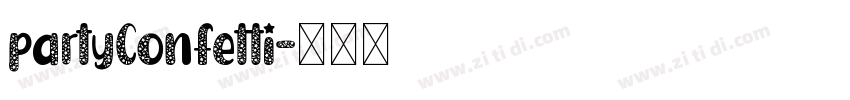 partyConfetti字体转换