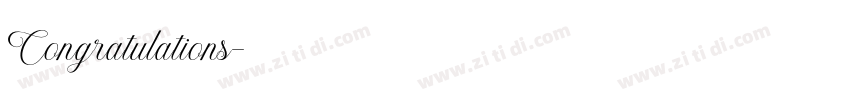 Congratulations字体转换