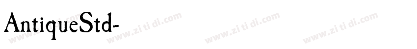AntiqueStd字体转换