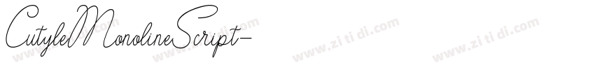 CutyleMonolineScript字体转换
