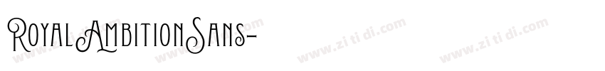 RoyalAmbitionSans字体转换