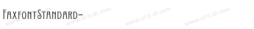 FaxfontStandard字体转换