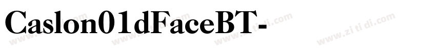Caslon01dFaceBT字体转换