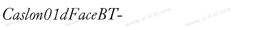 Caslon01dFaceBT字体转换
