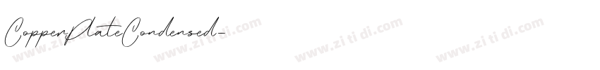 CopperPlateCondensed字体转换