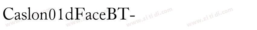 Caslon01dFaceBT字体转换