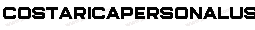 CostaRicaPersonalUse字体转换