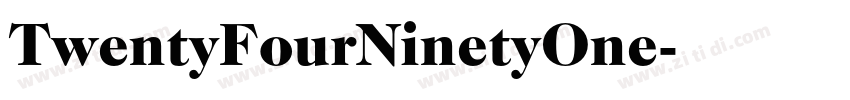 TwentyFourNinetyOne字体转换