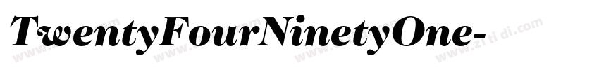 TwentyFourNinetyOne字体转换
