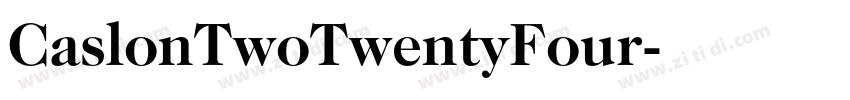 CaslonTwoTwentyFour字体转换